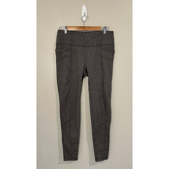 Athleta Women’s‎ Pants Herringbone Metro High Waist, Pockets Sz L (flaw) - Picture 1 of 12